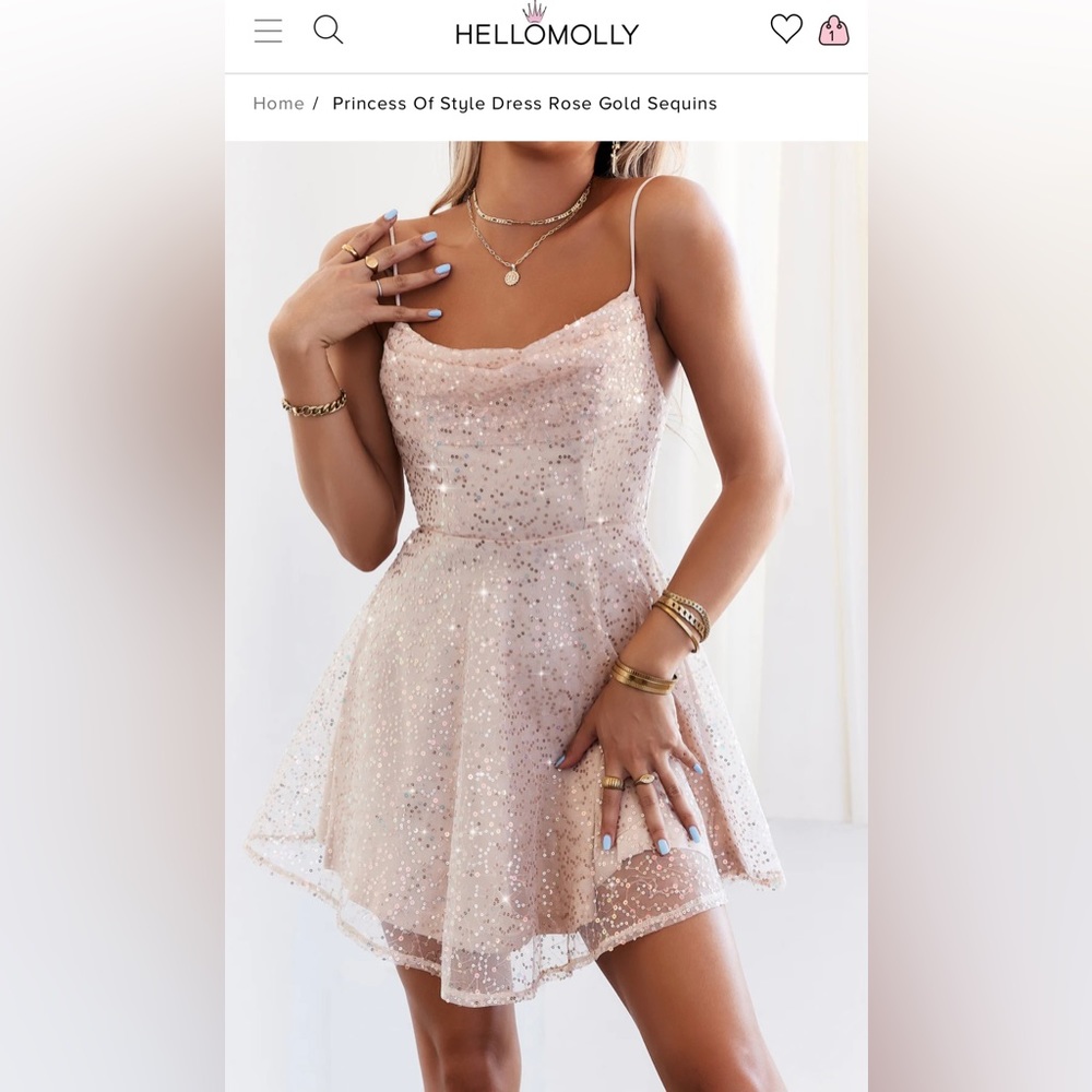 Hello Molly Sequin formal cocktail dress NWT
